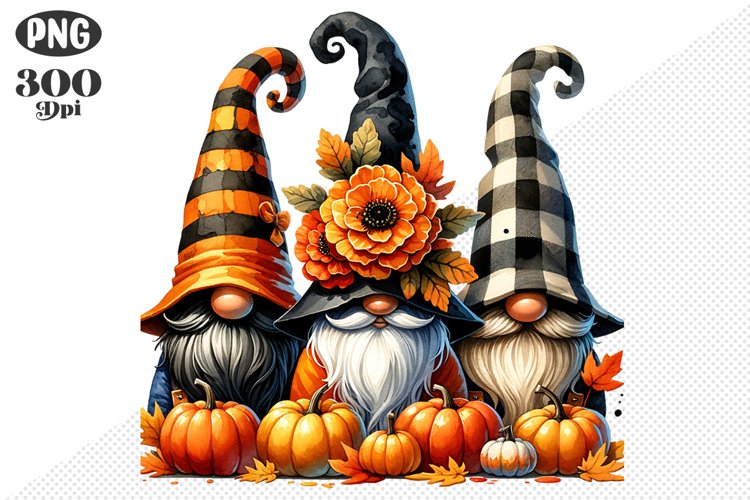 Halloween Gnomes Sublimation - Clipart PNG Design