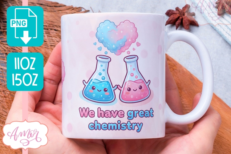 Cute Valentine Mug Wrap PNG, Funny Valentines mug template