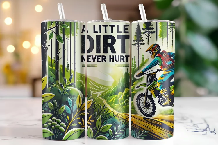 Bike Racer Tumbler Wrap | Sublimation | Tumblers