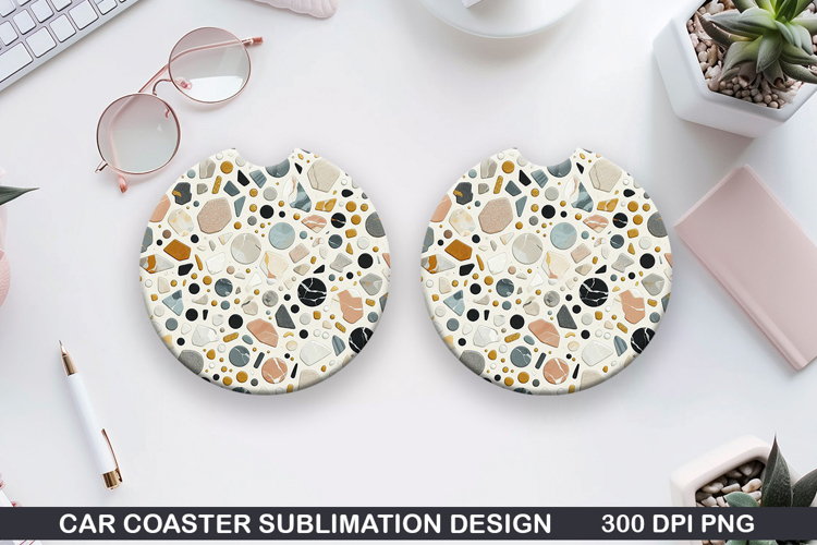 Car Coaster Sublimation| Coaster PNG Design