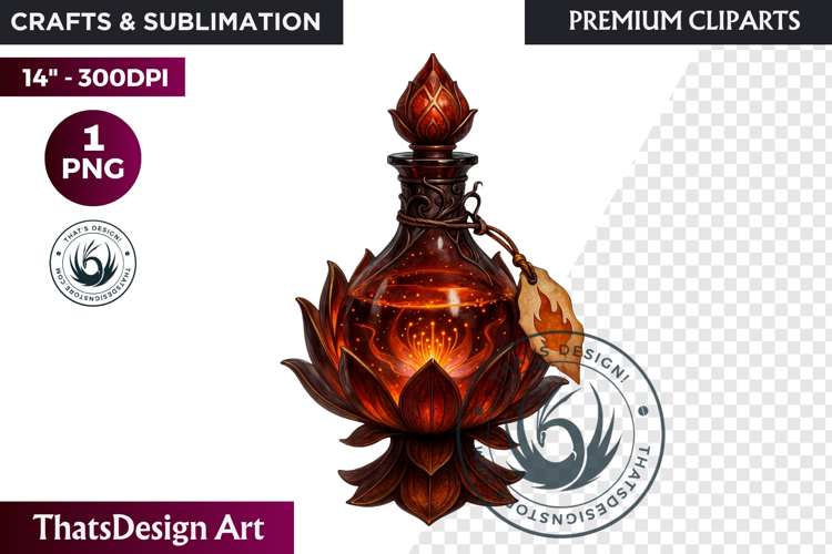 Magical Potion Bottles PNG, Fantasy Witchcraft Clipart witch