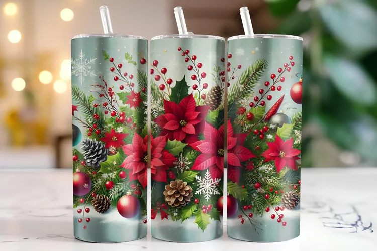 Flowers Tumbler Wrap | Sublimation | Tumblers