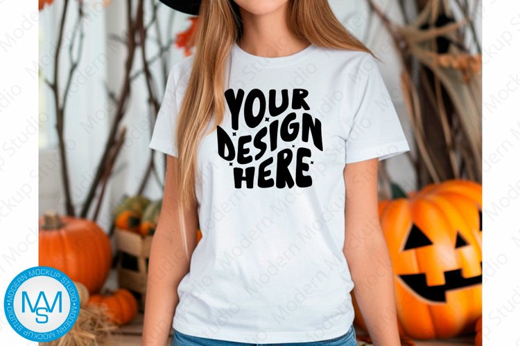 White Tshirt Mockup Image 20