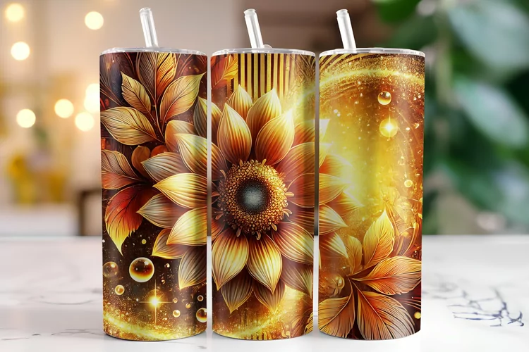 Flowers Tumbler Wrap | Sublimation | Tumblers