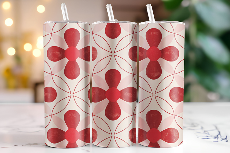 Floral Pattern Tumbler Wrap | Sublimation | Tumblers