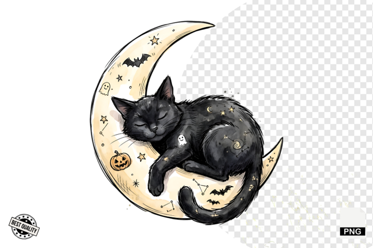 Halloween Black Cat Clipart