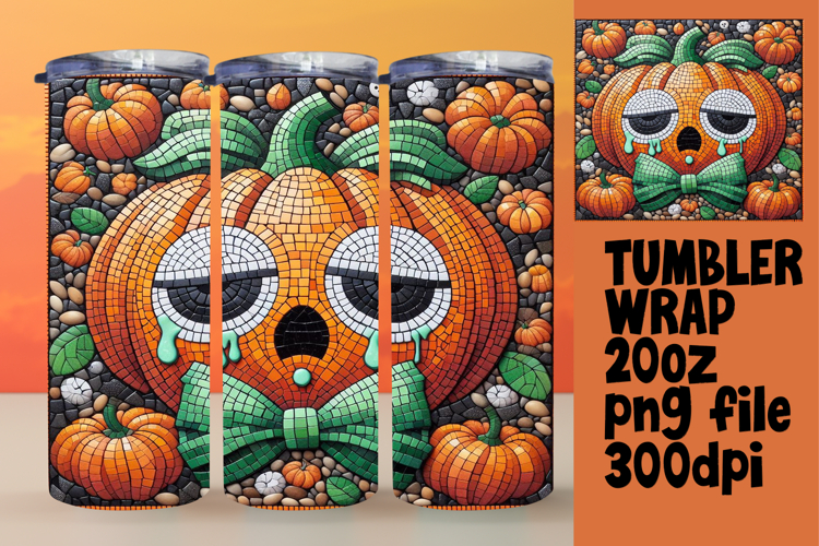 GREAT GIFT: 20oz Tumbler Design , Cute Pumpkin