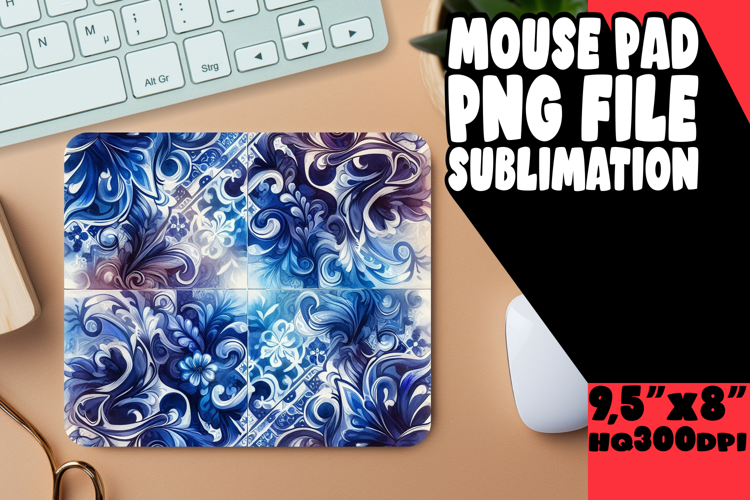 Cheerful Desk Pad Sublimation Ideas, Watercolor Patter