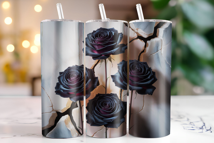 Rose Flowers Tumbler Wrap | Sublimation | Tumblers