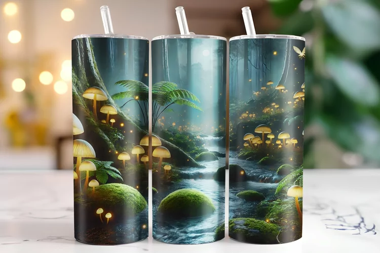 Mushrooms Tumbler Wrap | Sublimation | Tumblers