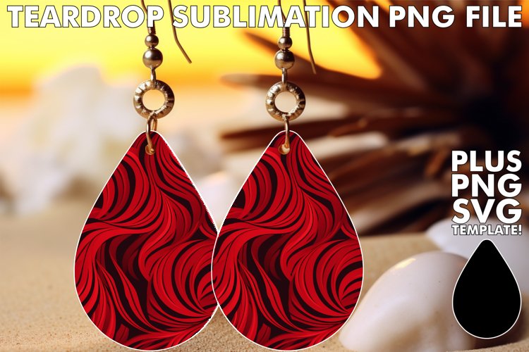 Dazzle Red Glitter Earring Design
