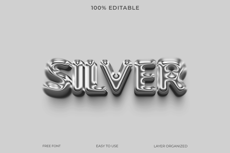 Silver Text Effect Image 21
