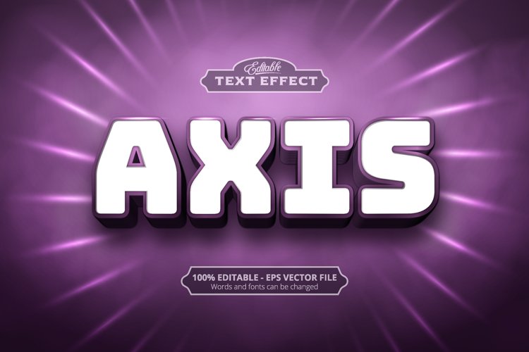 Editable text effect, Axis text