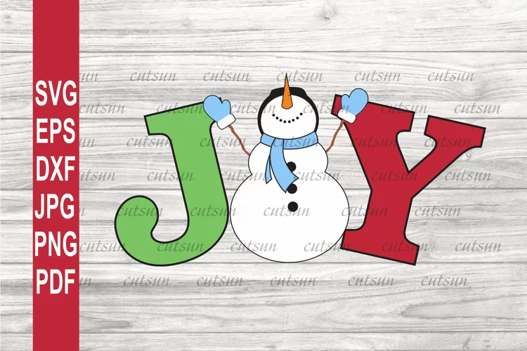 Joy svg | Joy Snowman SVG | Snowman SVG | Christmas clipart