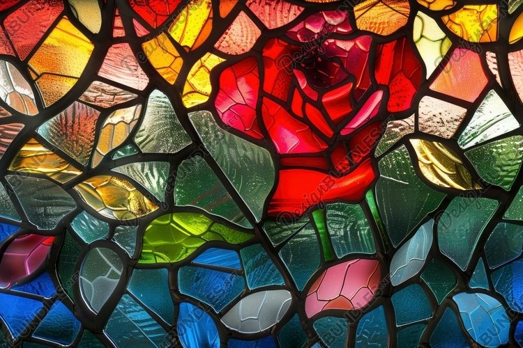 Stained Glass Texture Image 8