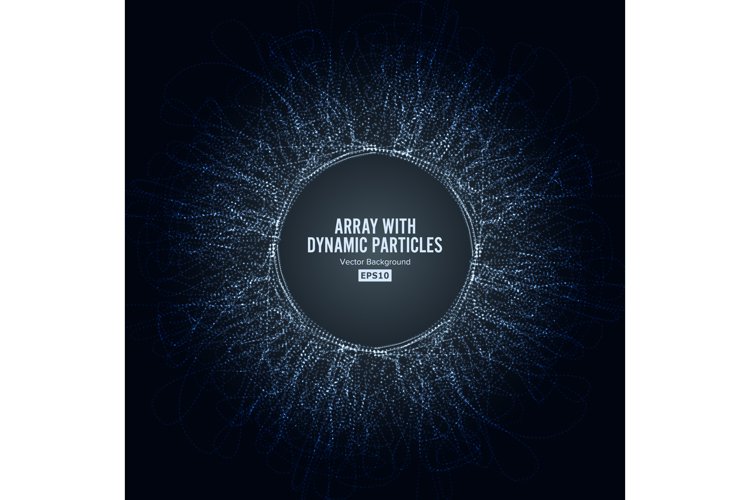 Array Vector With Dynamic Particles. Big Data Complex. example image 1
