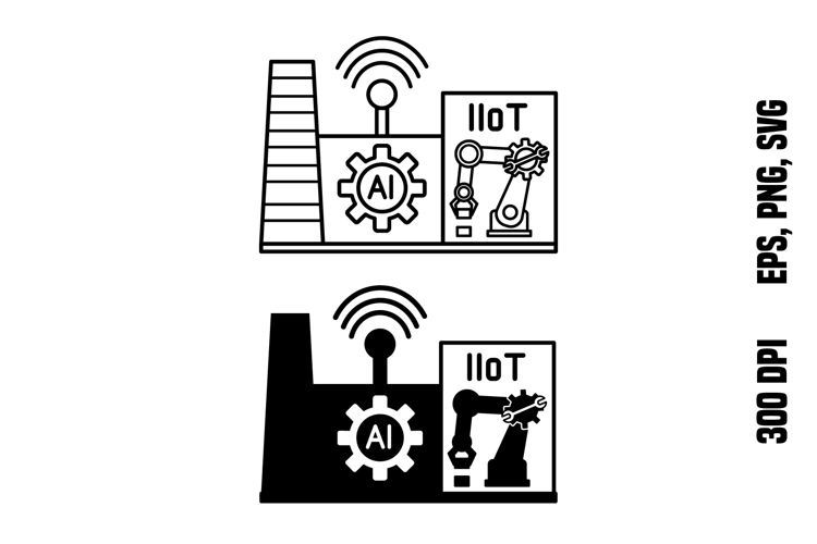 Smart Manufacturing Hub Icons