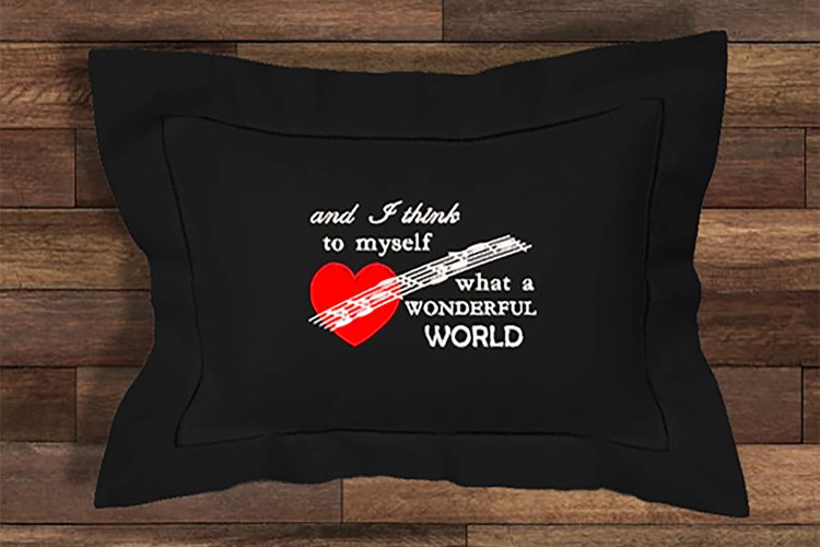 Embroidery design applique music themed