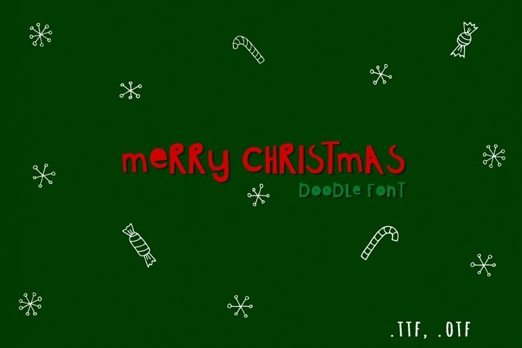 Christmas doodle font example image 1