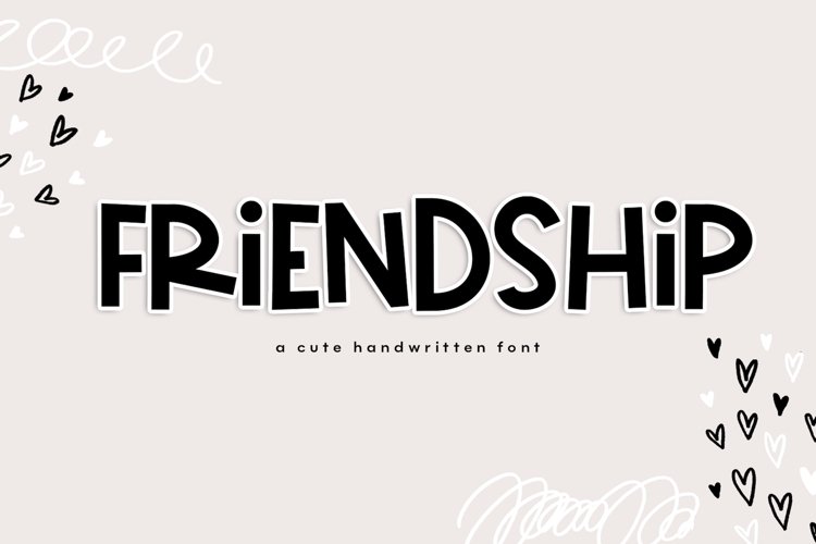 Friendship - A Bold & Cute Handwritten Font example image 1