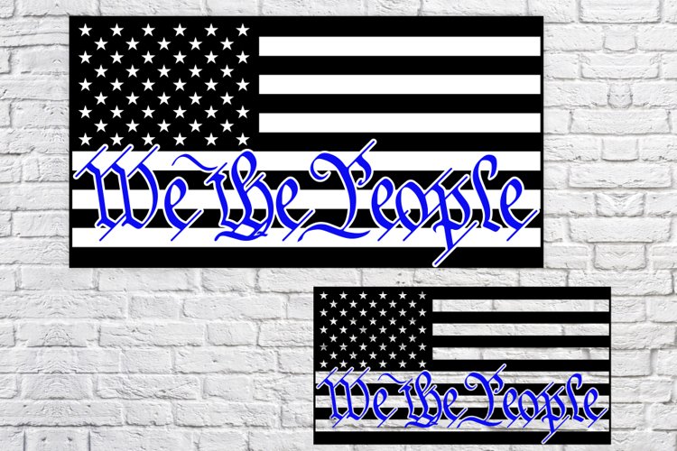 American Police svg, thin blue line svg, police officer svg example image 1