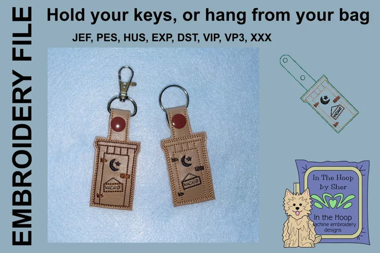 ITH Outhouse Key Fob - Embroidery Design