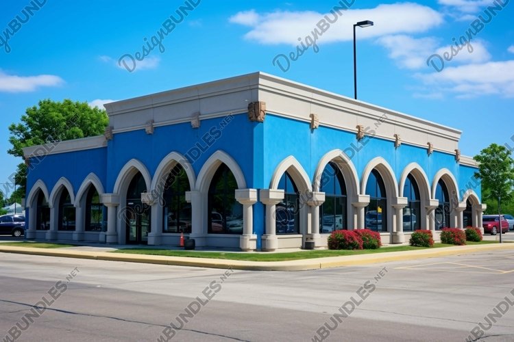 Commercial Aluminium Building Fascia Logo Signage Mockup