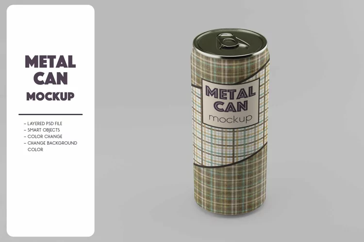 Metal Can Mockup