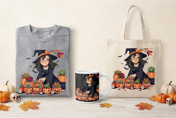 Halloween Witch Pumpkin PNG | Succulent Pumpkin Witch Clipar