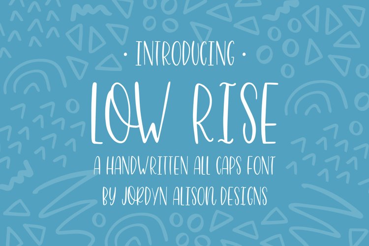 Low Rise, Skinny Hand Lettered All Caps Sans Serif Font example image 1