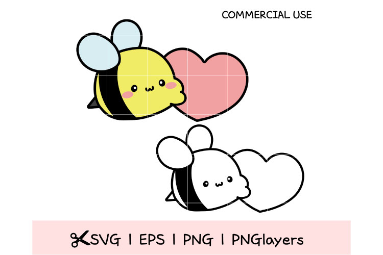 Cute Bee SVG for Cricut and Silhouette Honey Bee SVG Bundle