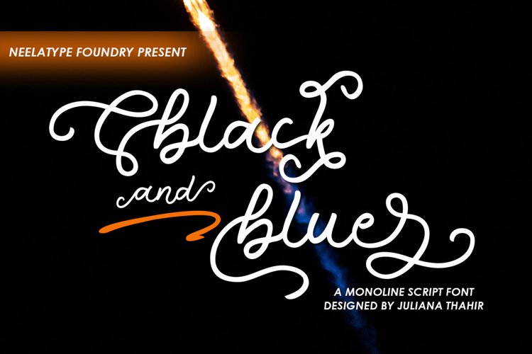 Black and blue - Monoline example image 1
