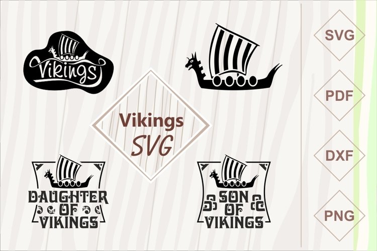 Vikings ship SVG bundle example image 1