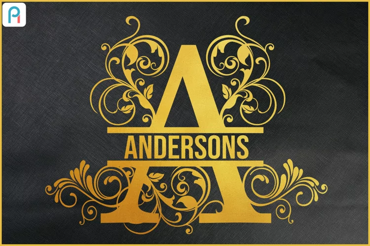 Split Letters A-Z Svg, Split Letter Monograms, Letter Svg