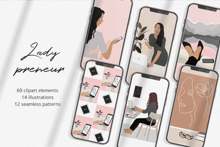 Ladypreneur Illustration Set example image 1