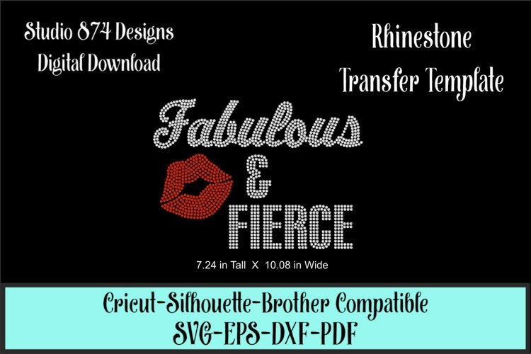 Fabulous and Fierce Rhinestone SVG Template - Diva