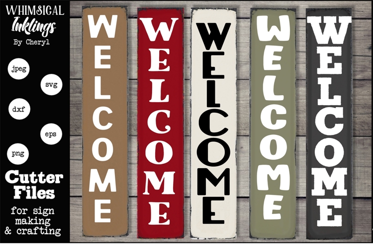 Vertical Welcome SVG Collection