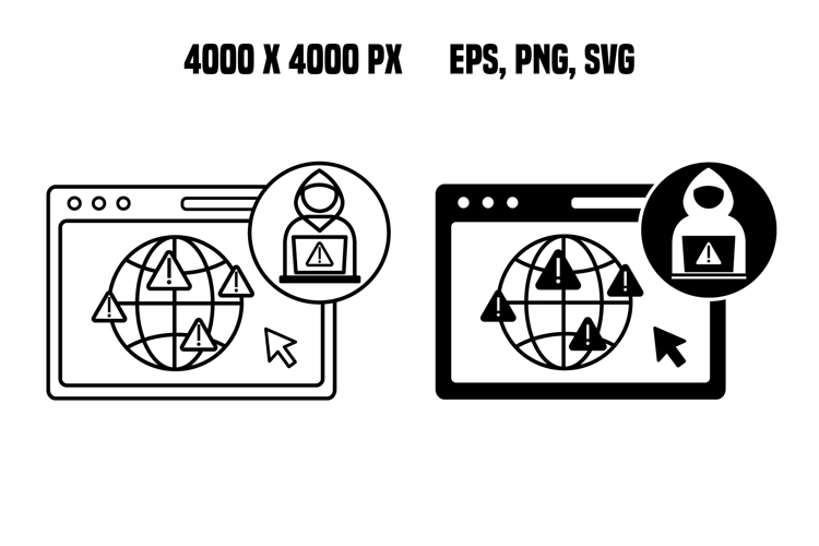 Cyber Attack Map Icons