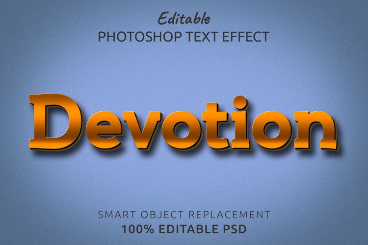 Devotion Editable Photoshop Text Style Effect example image 1