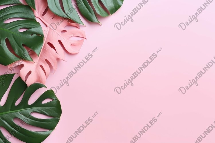 Monstera Leaves Background Wallpaper