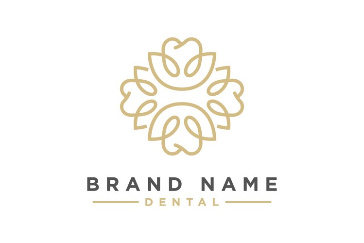 Abstract flower dental logo example image 1