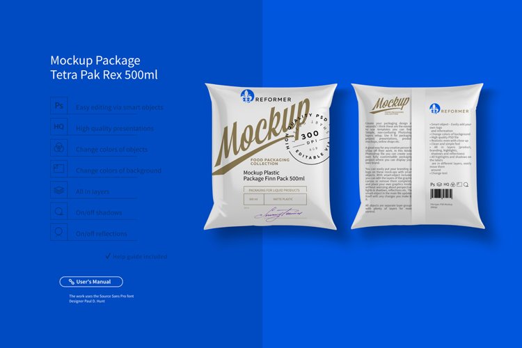 Mockup Package Finn Pack 500ml example image 1