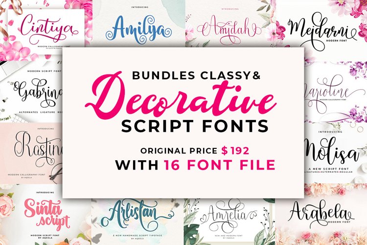 Bundles Classy & Decorative Script Fonts example image 1