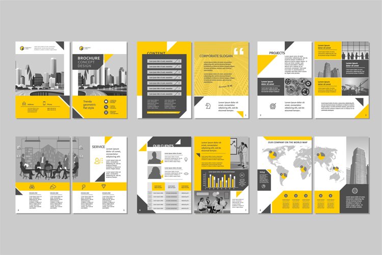 Brochure template concept creative design. example image 1
