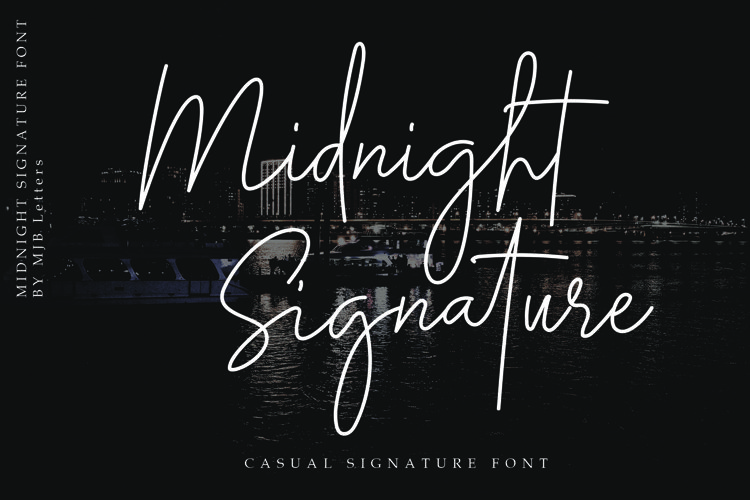 Midnight Signature Font example image 1