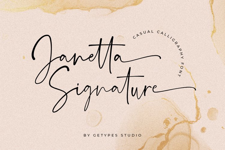 Janetta Signature | New Organic Font example image 1