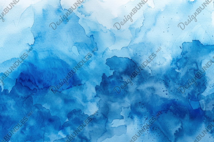 Peaceful Blue Watercolor Background Wallpaper
