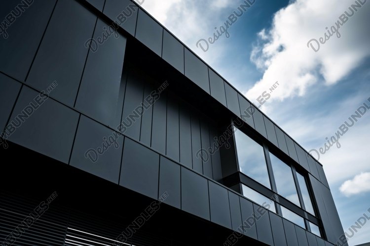 Commercial Aluminium Building Fascia Logo Signage Mockup