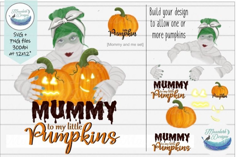 Mummy to my little Pumpkins | mommy & me |PNG sublimation example image 1