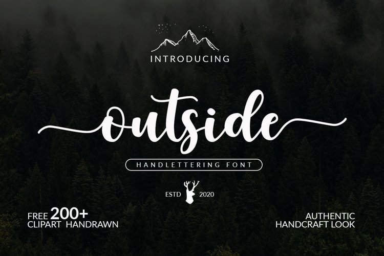 Outside Handlettering Font example image 1